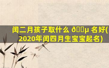 闰二月孩子取什么 🐵 名好(2020年闰四月生宝宝起名)